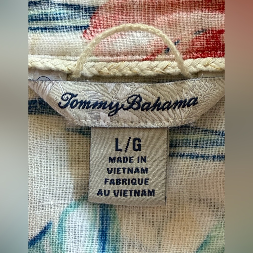Tommy Bahama sleeves linen dress in tropical print - Picture 9 of 13